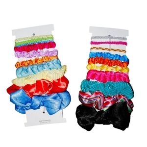 Time and Tru NWT Set of 2 10 Pack Satin and Elastic Hair Ties 729